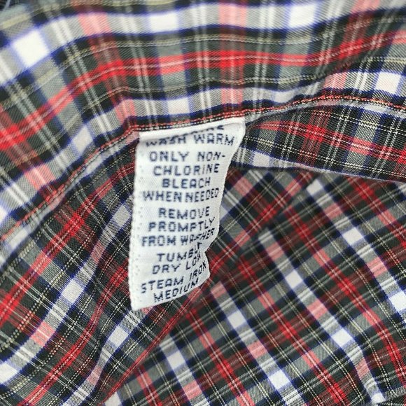 Ralph Lauren Mens Blake Plaid Shirt Size L Red Black White Button Up S/S Cotton - Picture 4 of 4